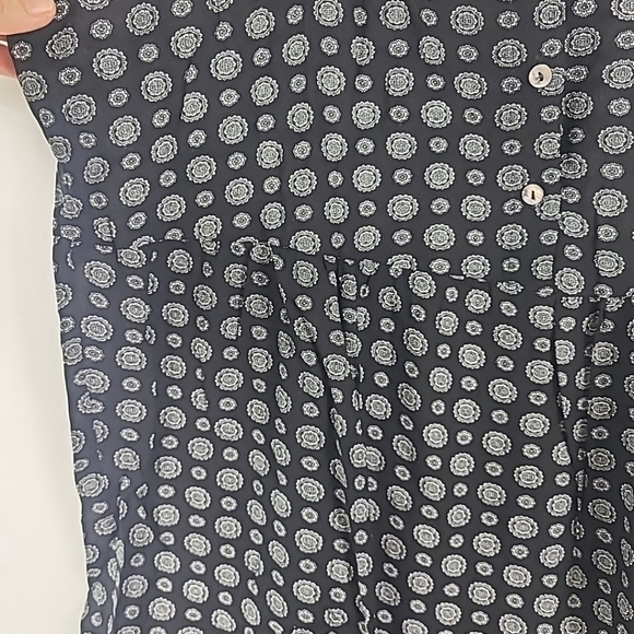 NEW Cozy Co Boho Anthro Geometric Black Tiered Skirt Dress Size 1X NWT - Picture 3 of 8